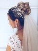 Высокие / Собранные, С аксессуарами / Цветами / Фатой, Пучок от Свадебные стилисты ANLY-BEAUTY 1