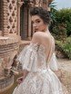 Свадебное платье Амрита. Силуэт А-силуэт. Цвет Айвори / Капучино, Белый / Молочный. Вид 2