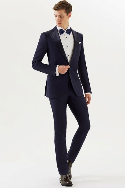 Двойка, Смокинг Свадебный смокинг синий CONOR CEREMONY от Прокат мужских костюмов BLACKTUX 1