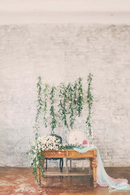 Президиум / Стол молодоженов в Шебби шик от Студия декора и флористики il Fiore Decor 1
