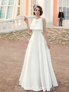 Свадебное платье Bridgitta. Силуэт А-силуэт, Прямое. Цвет Белый / Молочный. Вид 1