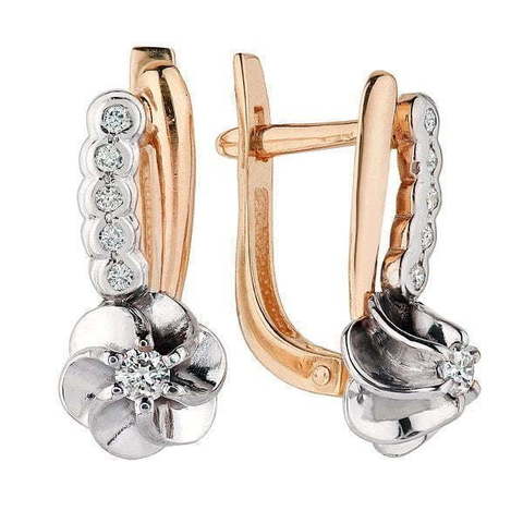 Серьги 82208К из Комбинированные от Ювелирный салон Юверос 1