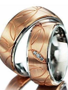 Обручальные кольца из Комбинированные от Ювелирный салон Jewelry & Diamonds 1
