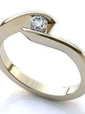 Помолвочное золотое кольцо из Желтое золото от Ювелирный салон Jewelry & Diamonds 1