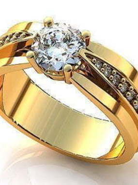 Помолвочное золотое кольцо из Желтое золото от Ювелирный салон Jewelry & Diamonds 1