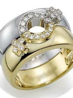 Обручальные кольца из Белое золото, Желтое золото от Ювелирный салон Jewelry & Diamonds 1