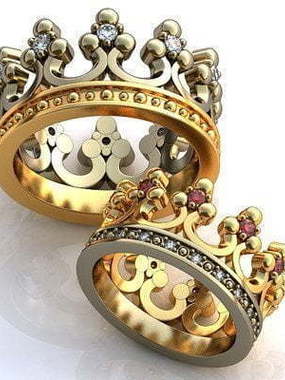 Обручальные кольца из Комбинированные от Ювелирный салон Jewelry & Diamonds 1