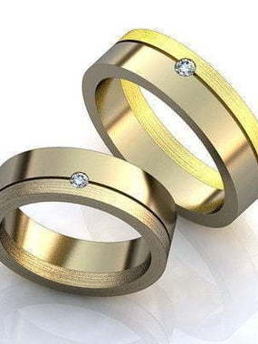 Обручальные кольца из Желтое золото, Комбинированные от Ювелирный салон Jewelry & Diamonds 1